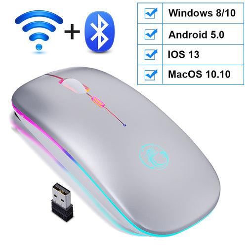 Mouse Led sem Fio Recarregável IMice - ItensShop