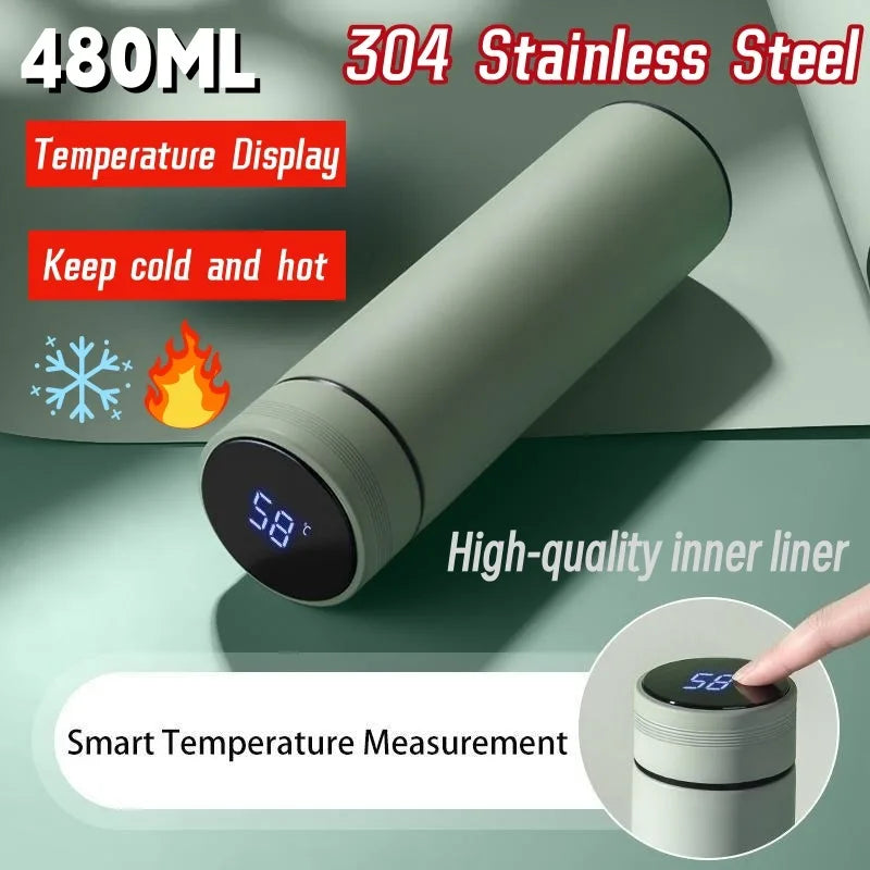 Garrafa térmica de aço inoxidável com temperatura